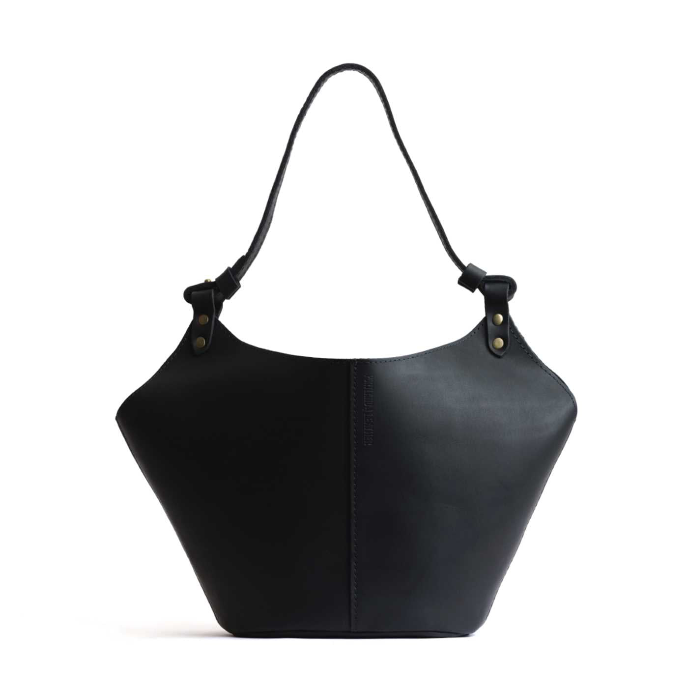 Black*Large | Structured bucket shaped handbag with an adjustable shoulder strap