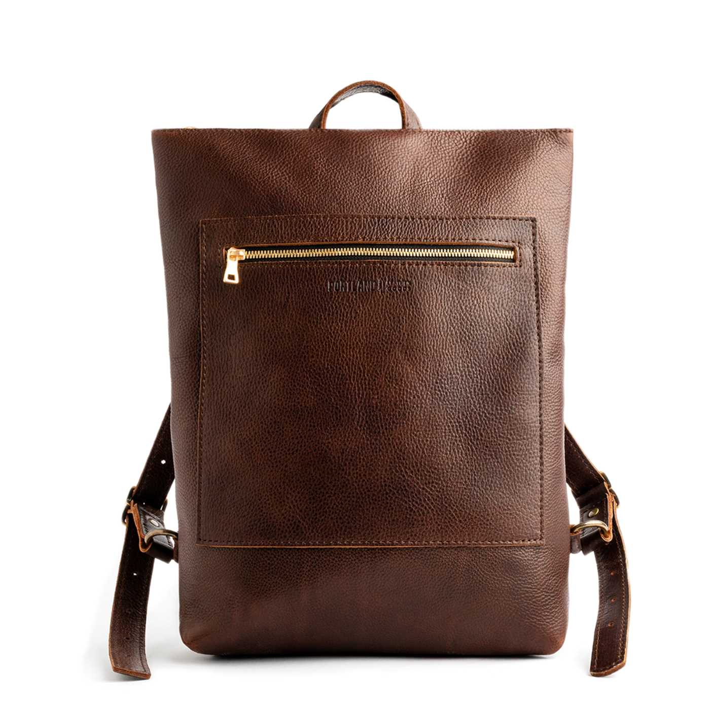 All Color: Coldbrew | Rectangular slim leather backpack