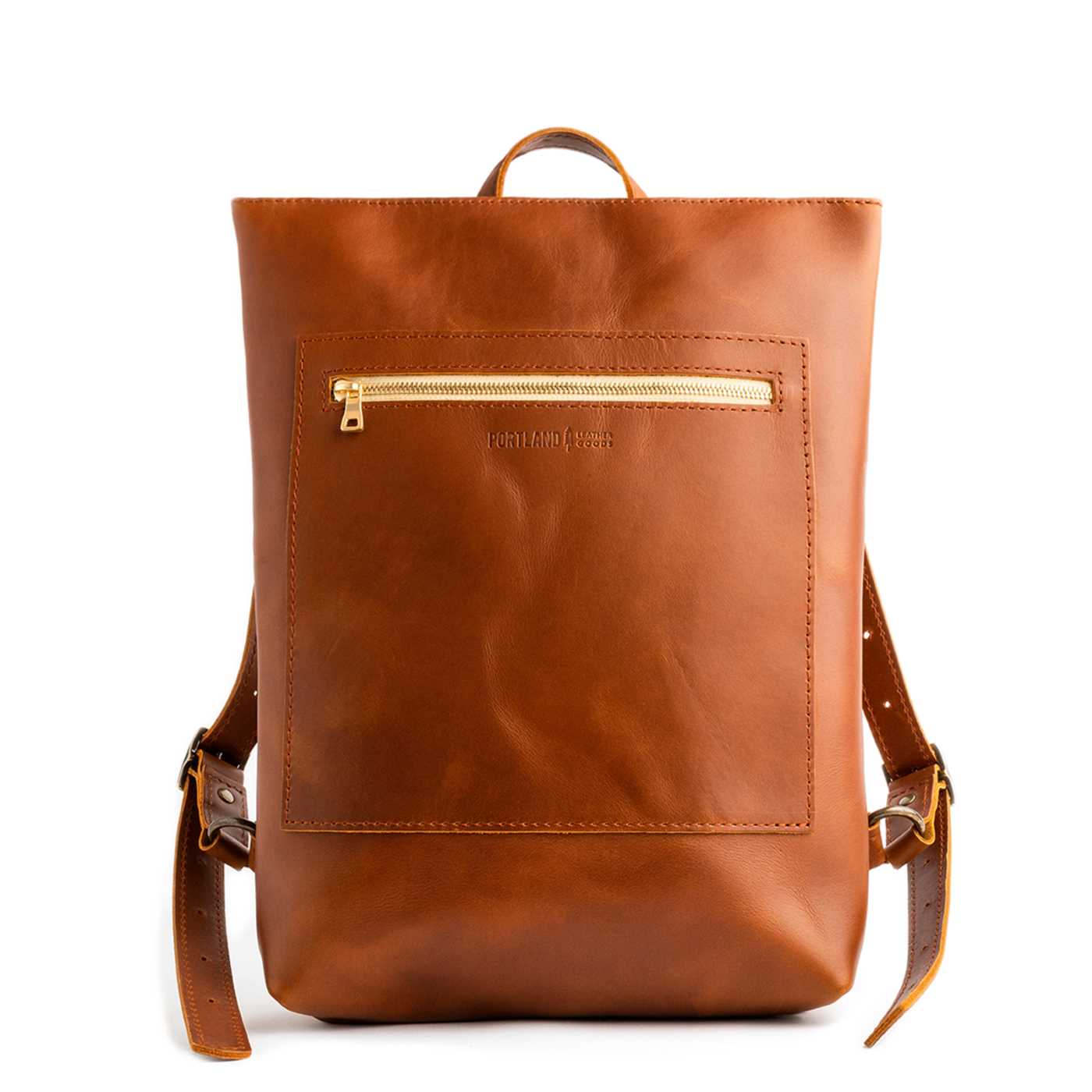 All Color: Honey | Rectangular slim leather backpack