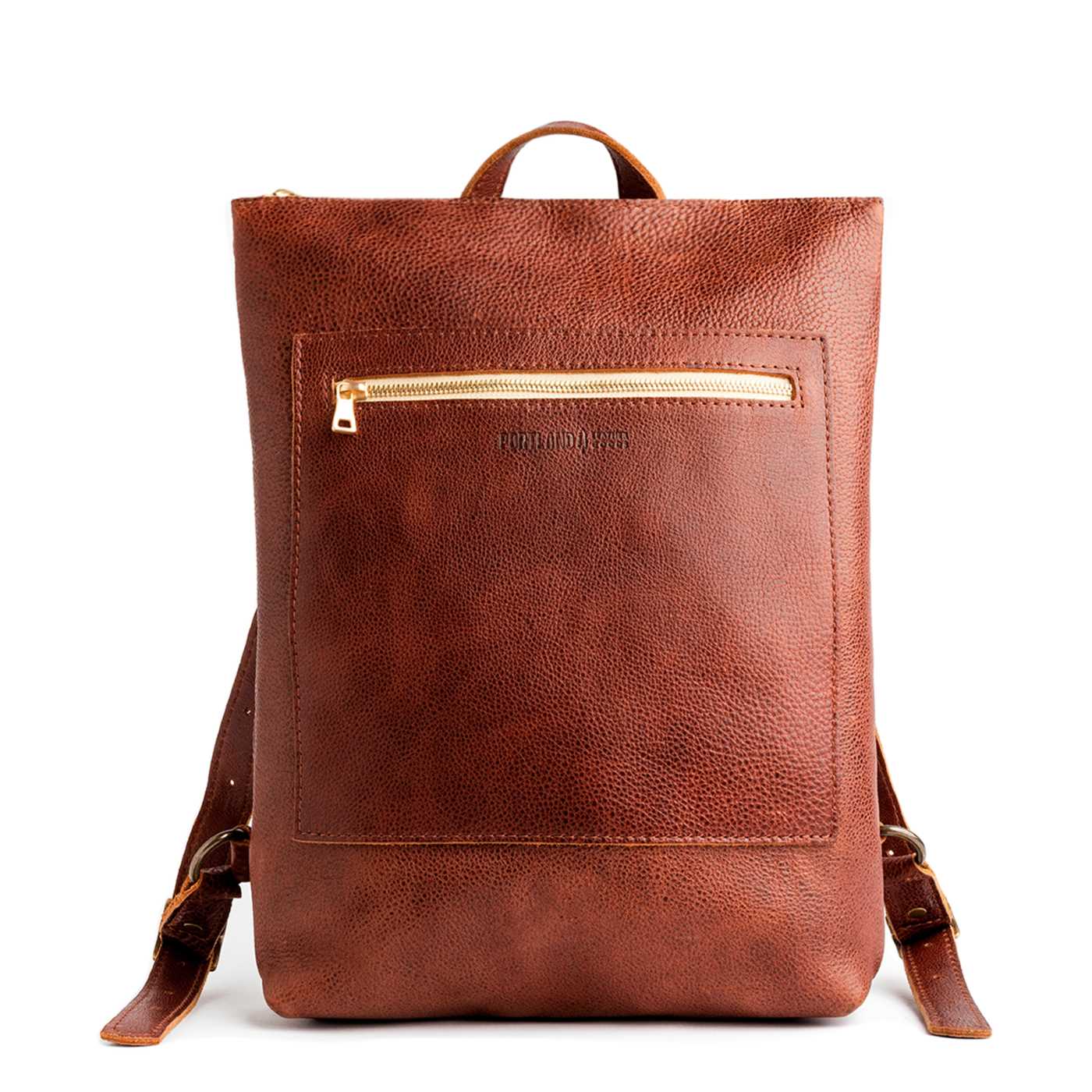 All Color: Nutmeg | Rectangular slim leather backpack