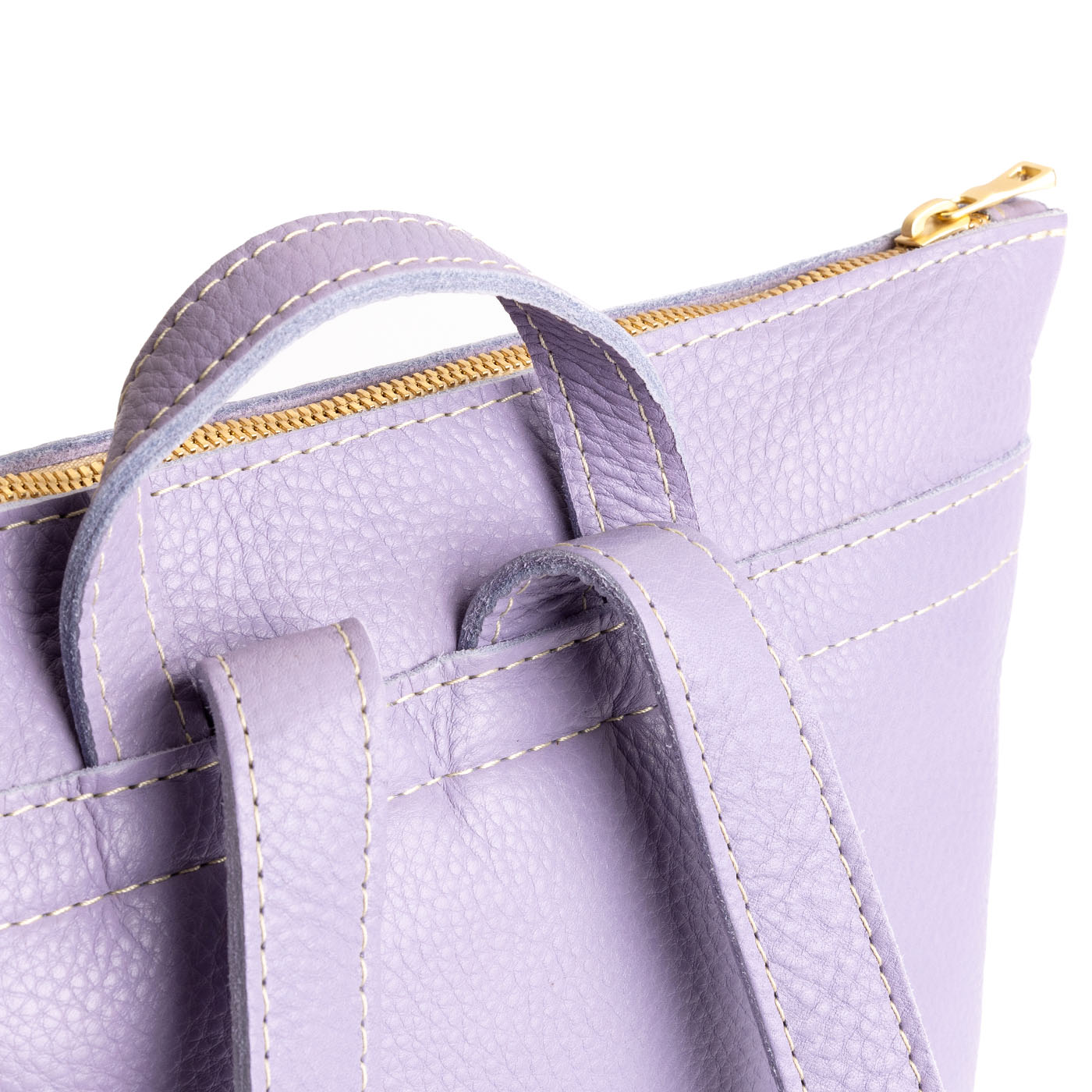 Wisteria | Rectangular slim leather backpack