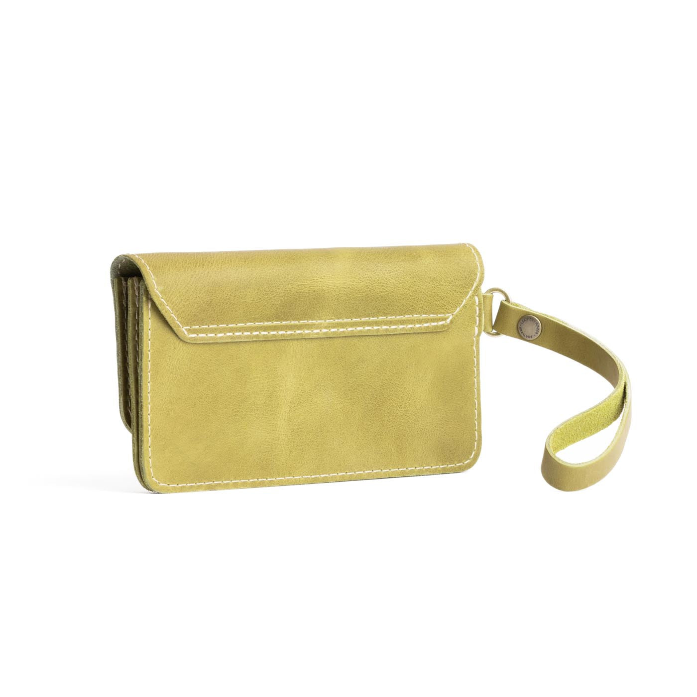 Anjou | Leather wallet clutch with wristlet and magnetic closure