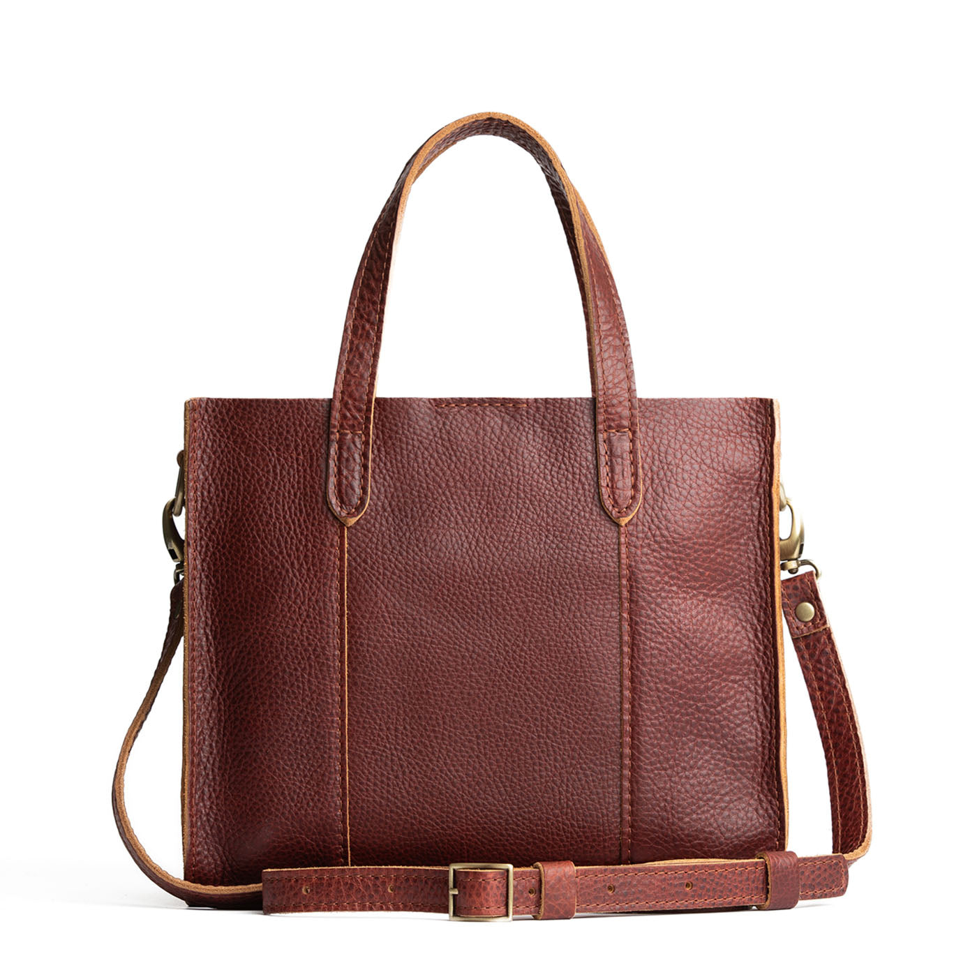 Cinnamon Bear*Classic | Structured mid-size tote bag with overlapping panels and crossbody strap