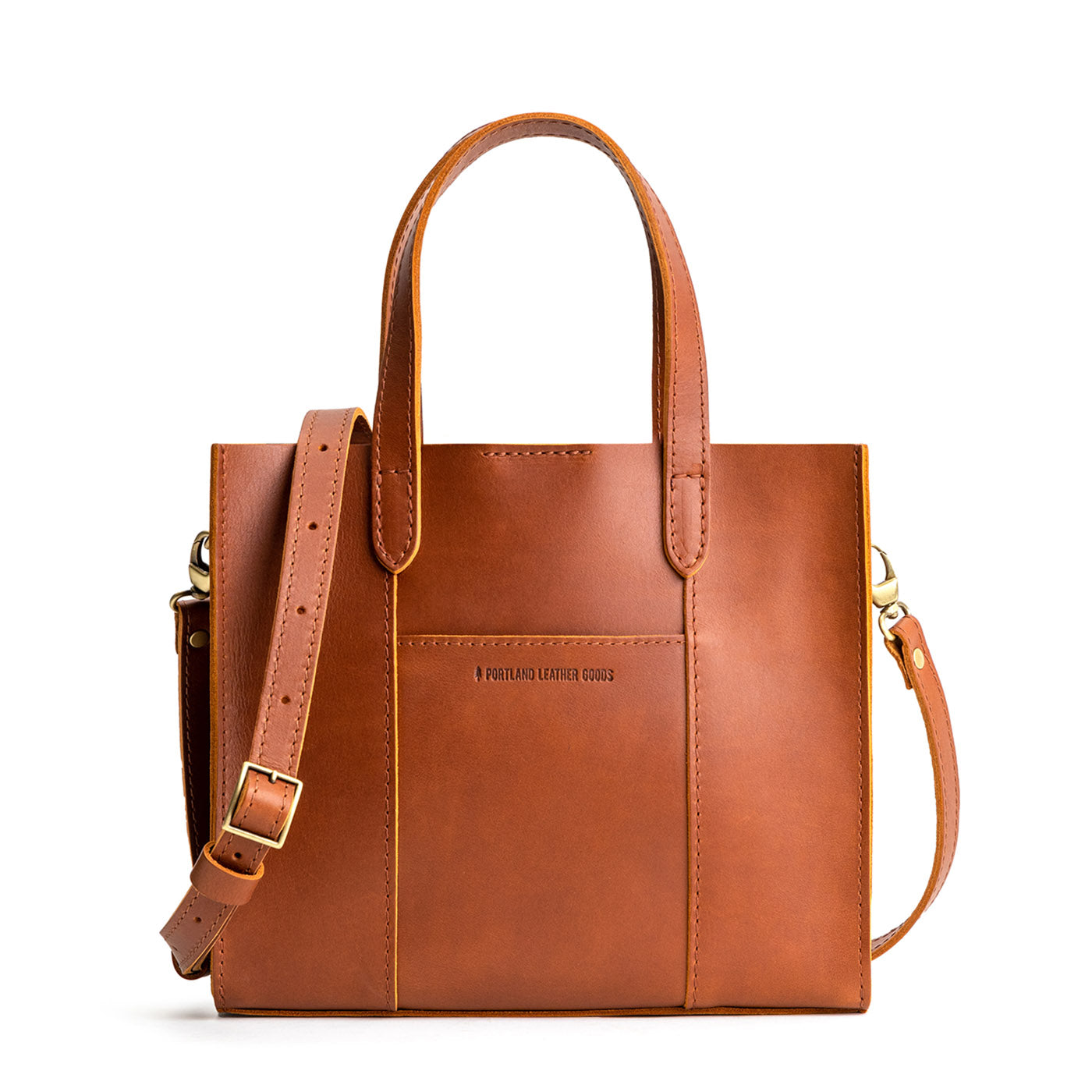 Honey Classic | Structured mid-size tote bag with overlapping panels and crossbody strap