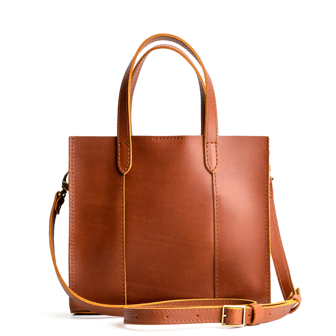 Honey Classic | Structured mid-size tote bag with overlapping panels and crossbody strap