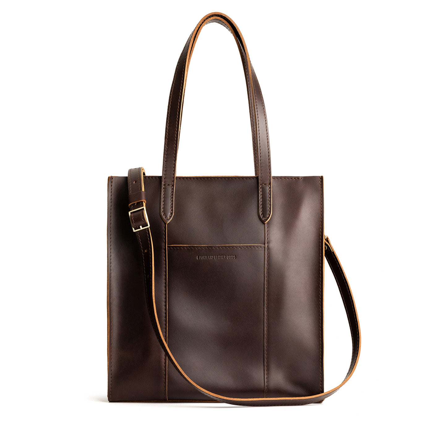  Grizzly North/South | Structured large tote bag with overlapping panels and crossbody strap