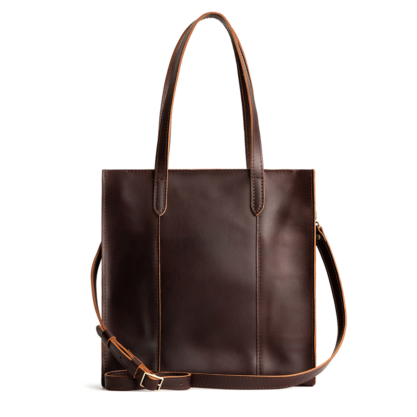  Grizzly*North/South | Structured large tote bag with overlapping panels and crossbody strap