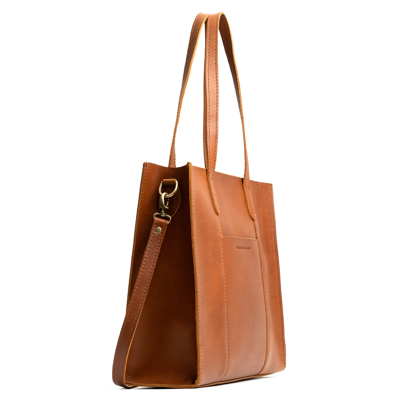  Honey*North/South | Structured large tote bag with overlapping panels and crossbody strap