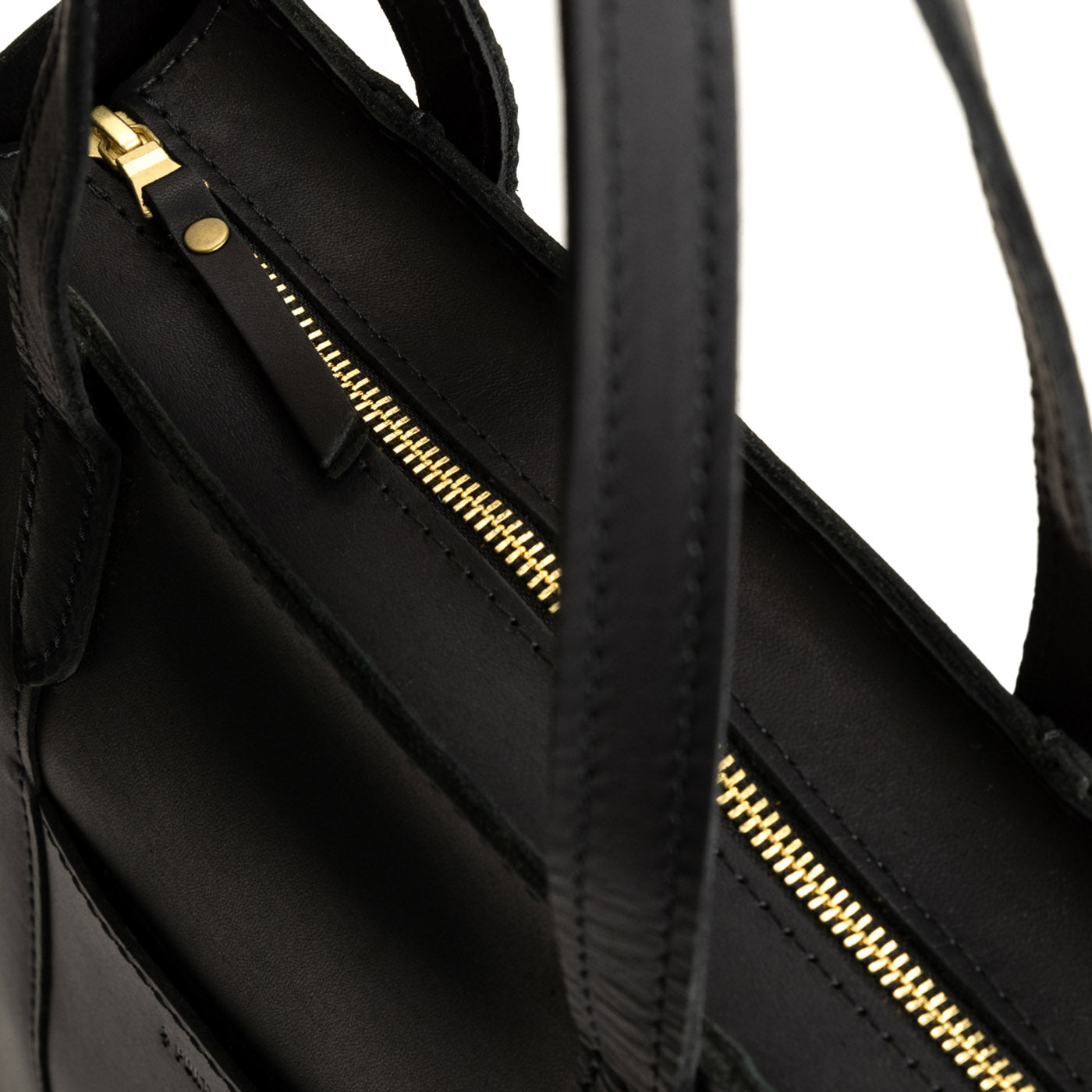  Black*North/South  | Structured large tote bag with overlapping panels and crossbody strap