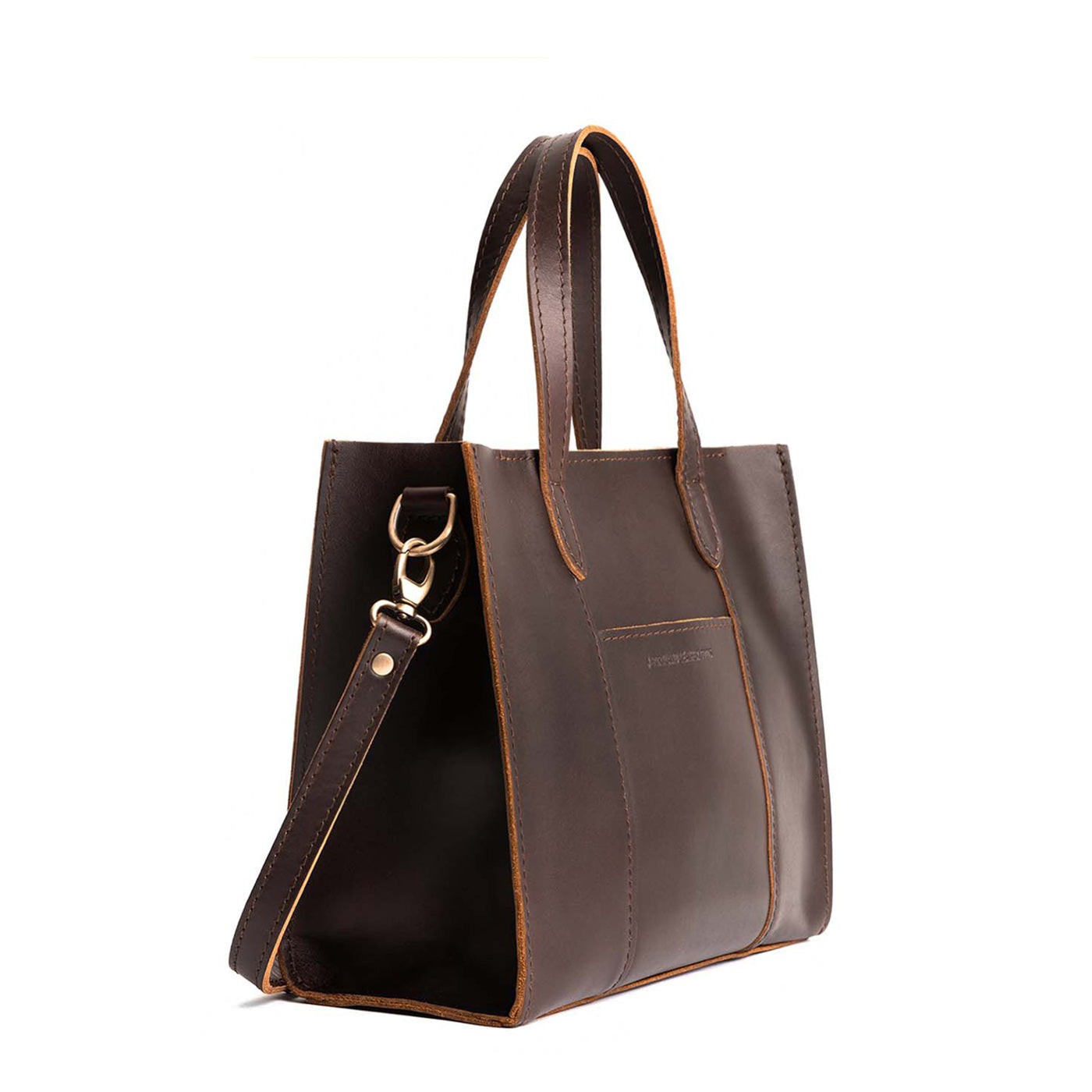 Grizzly Zipper | Structured mid-size tote bag with overlapping panels and crossbody strap