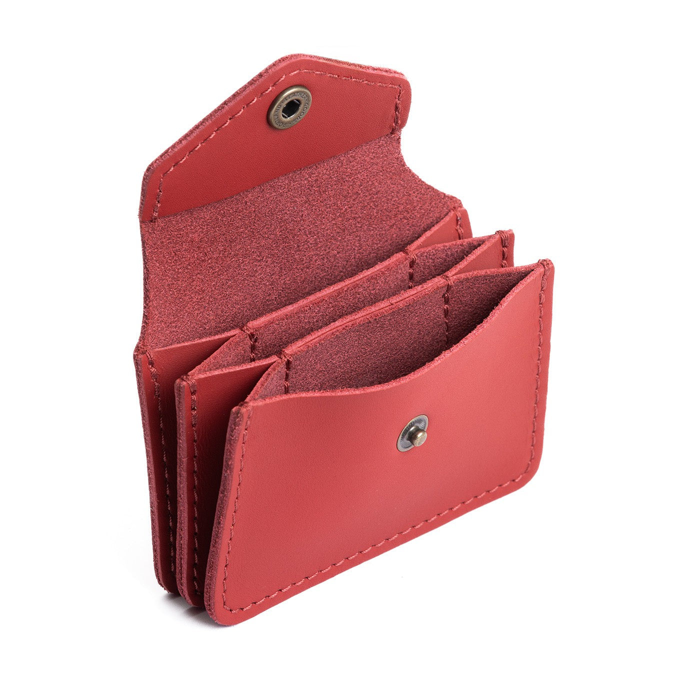 Crimson Plus | Small leather wallet with snap closure