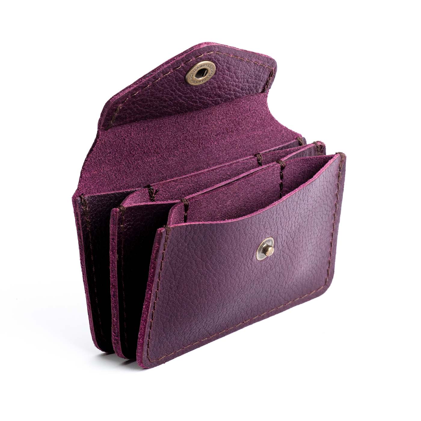 Plum*Plus | Small leather wallet with snap closure