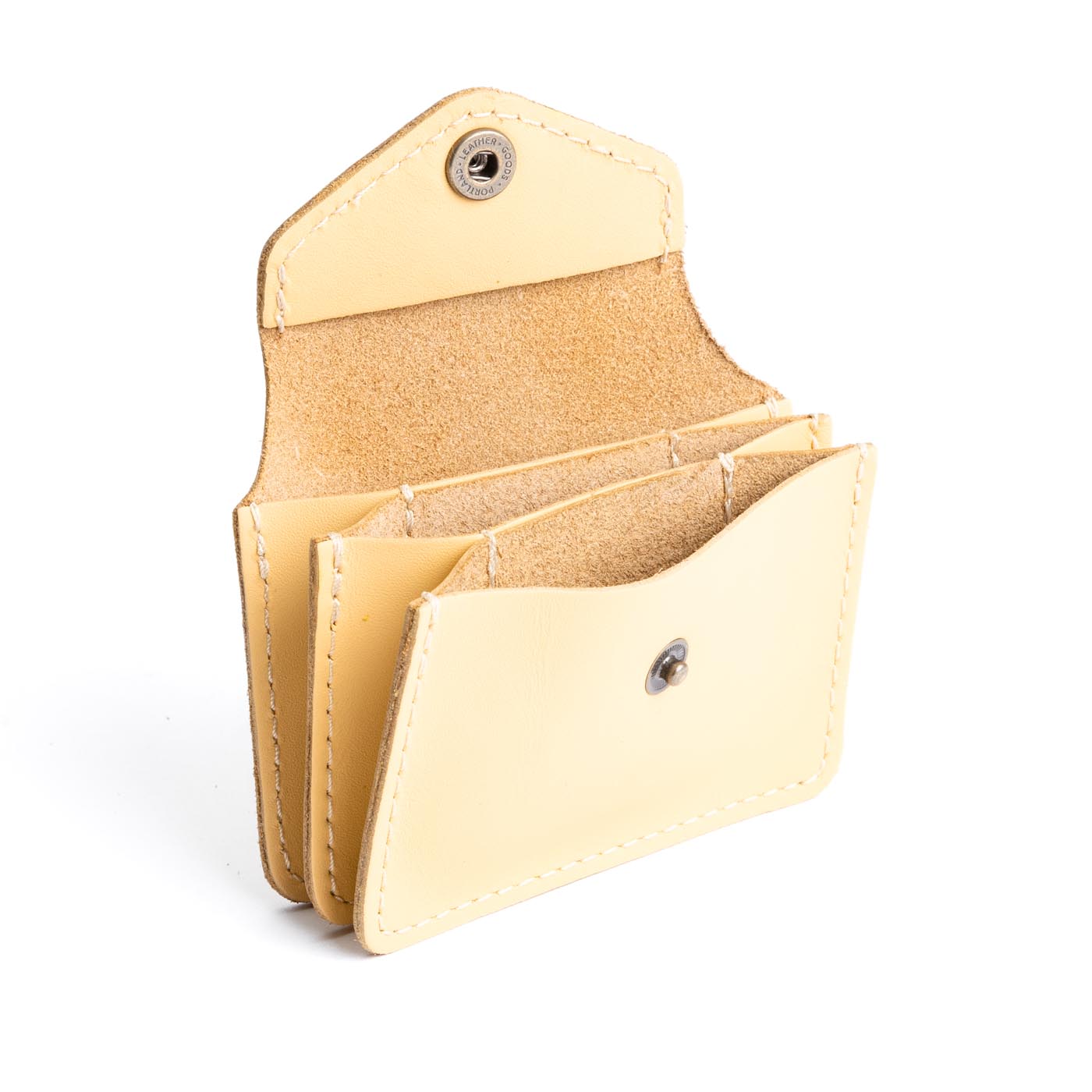 Vanilla Plus | Small leather wallet with snap closure