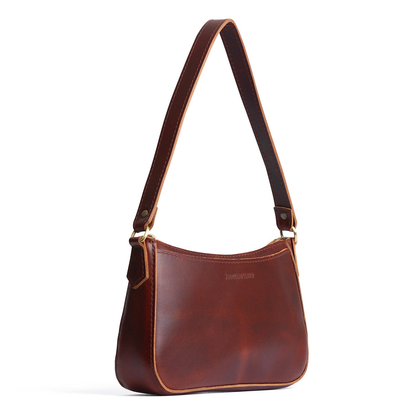 Timber | Petite bean shaped shoulder bag with a zipper closure