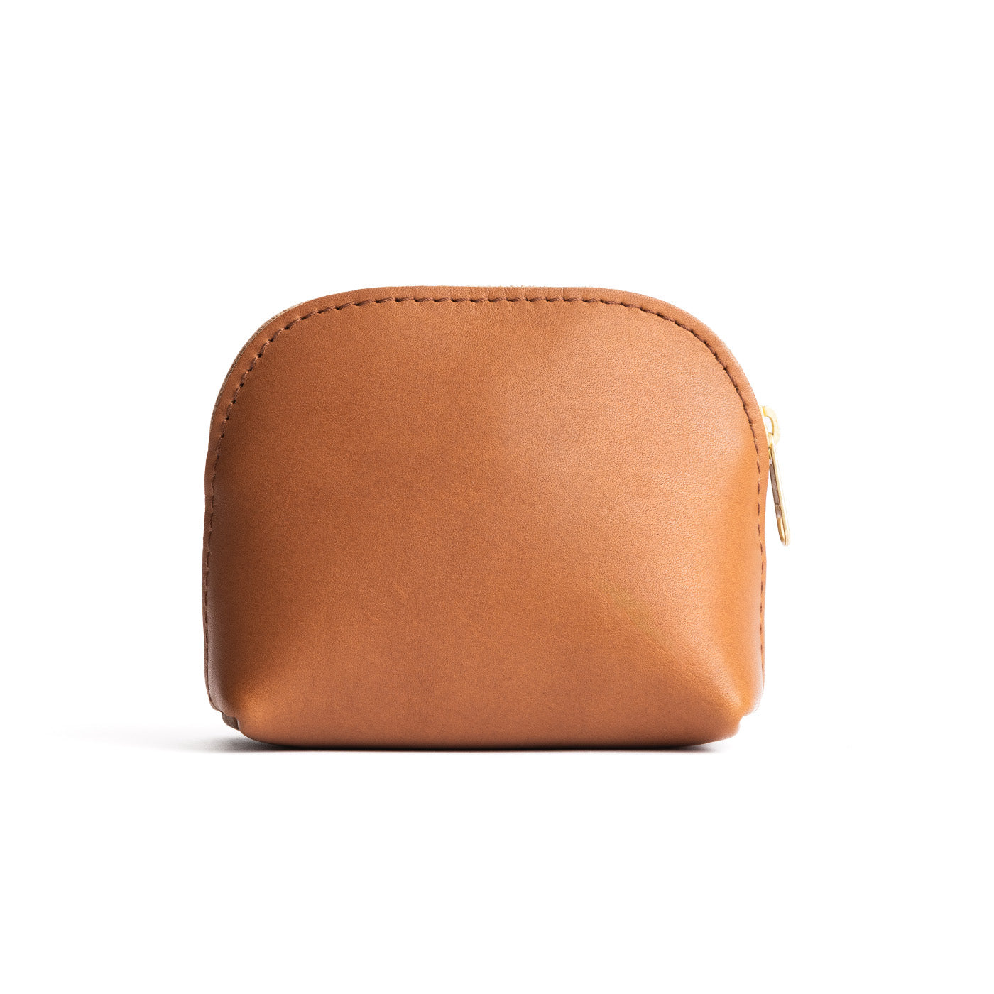 Biscuit Mini | Compact leather pouch with top zipper