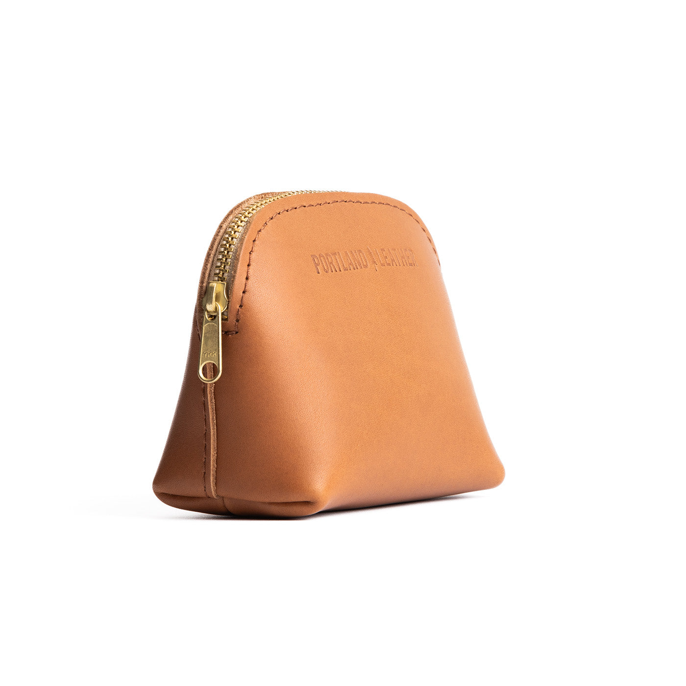 Biscuit*Mini | Compact leather pouch with top zipper