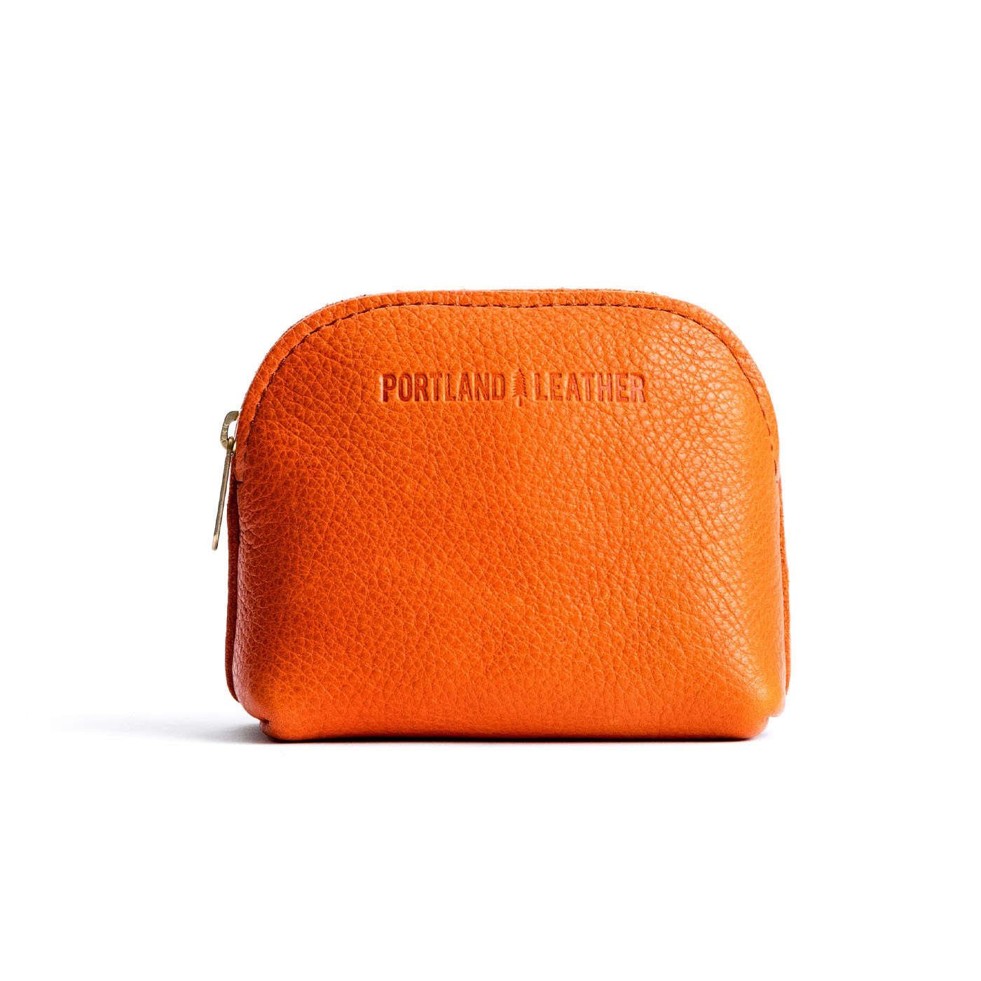 Cape Coral Mini | Compact leather pouch with top zipper