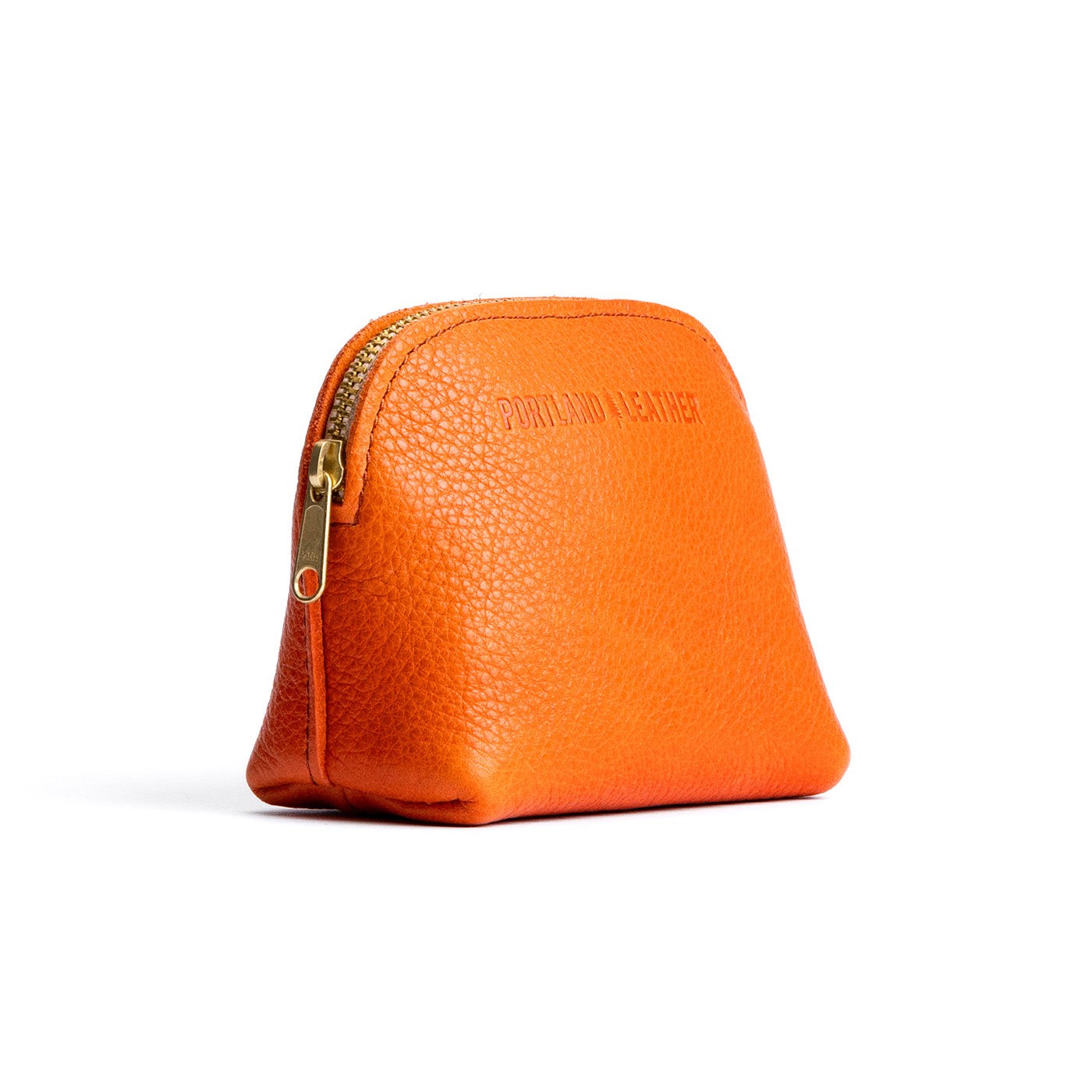 Cape Coral Mini | Compact leather pouch with top zipper