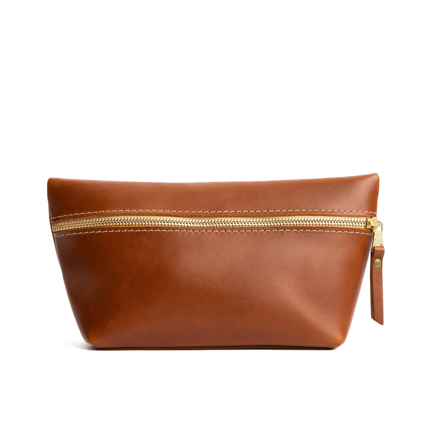 Honey Large | Large leather makeup bag with zipper