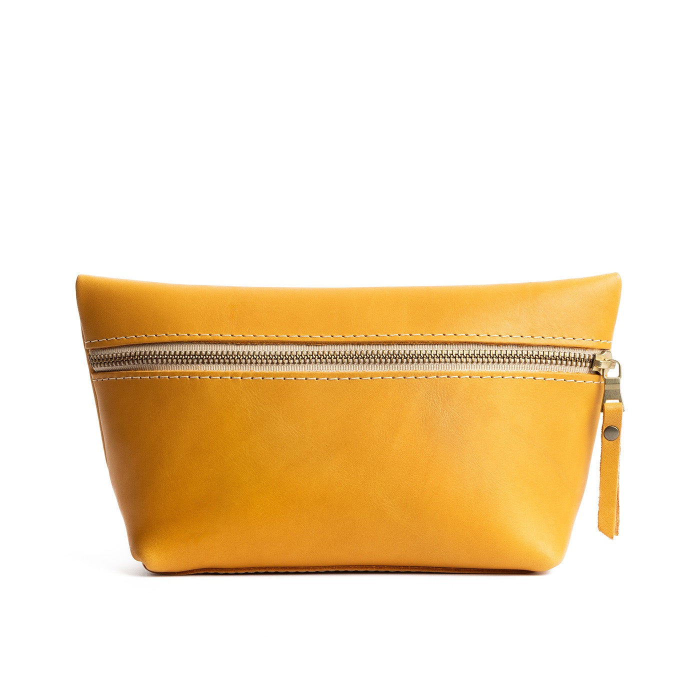 Sunflower Large | Large leather makeup bag with zipper