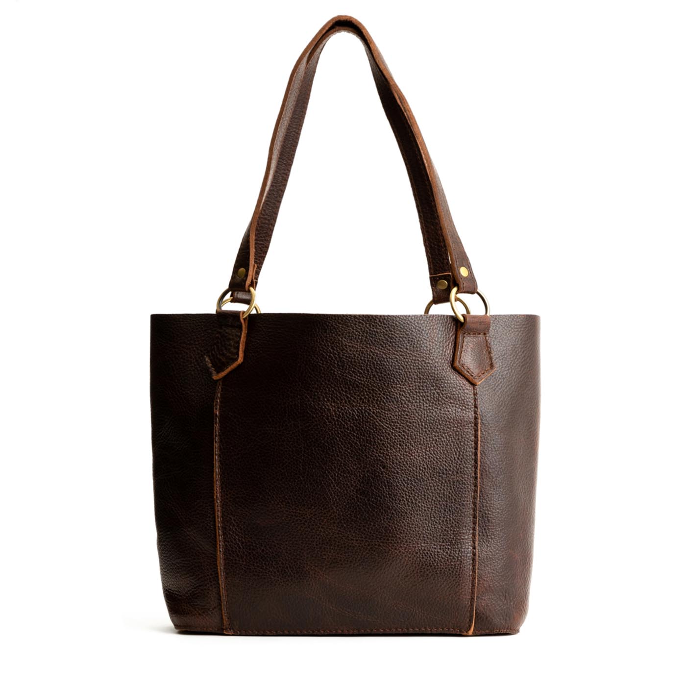 Coldbrew | Medium tote bag with antiqued brass toned hardware and front pocket