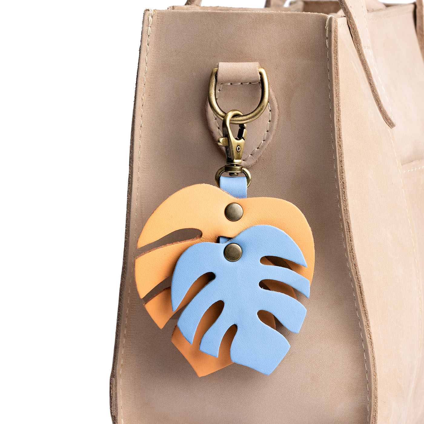 Lanai*Mega Monstera | Dual color leaf shaped keychain