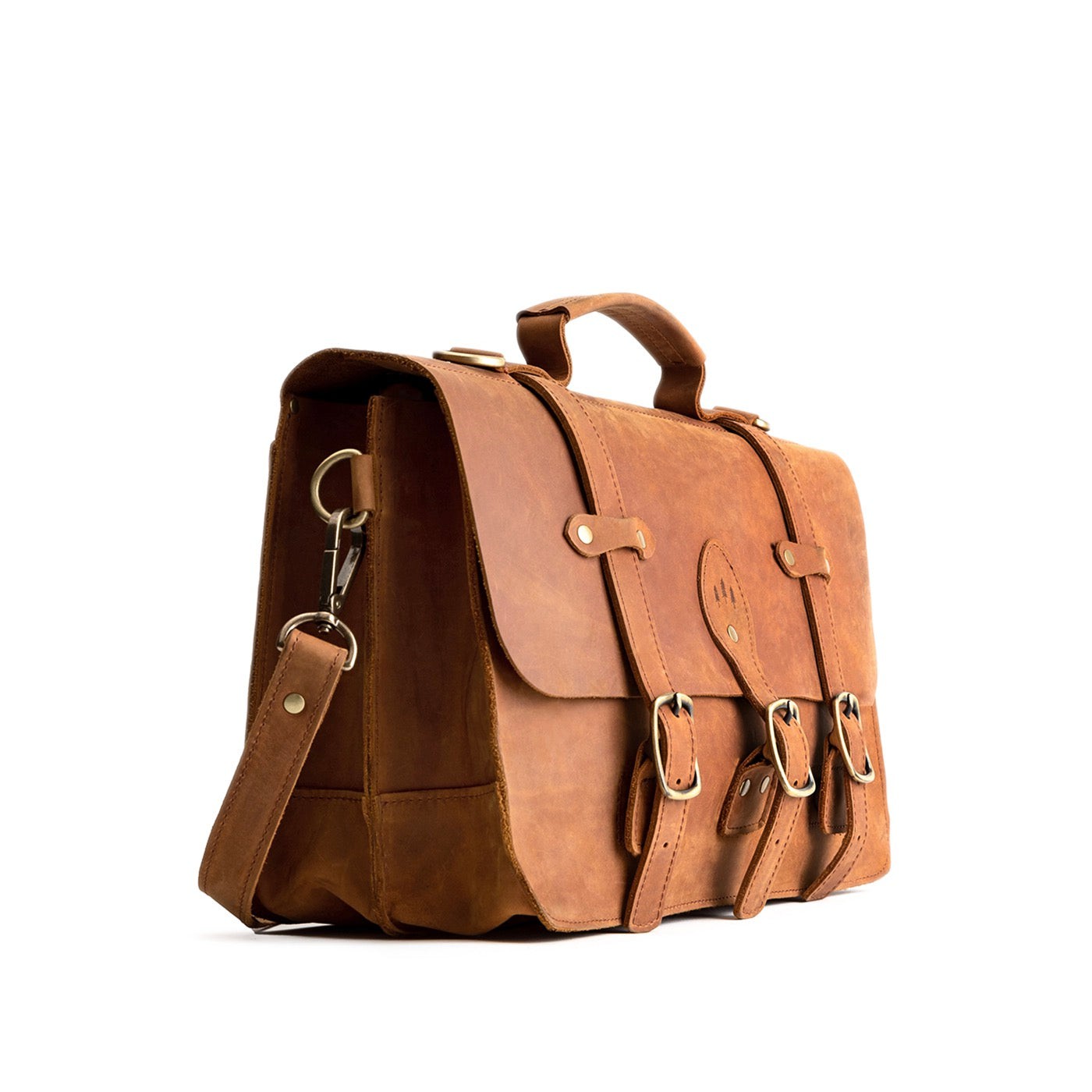 Dakota | Traditional messenger bag with multi buckle closure and crossbody strap