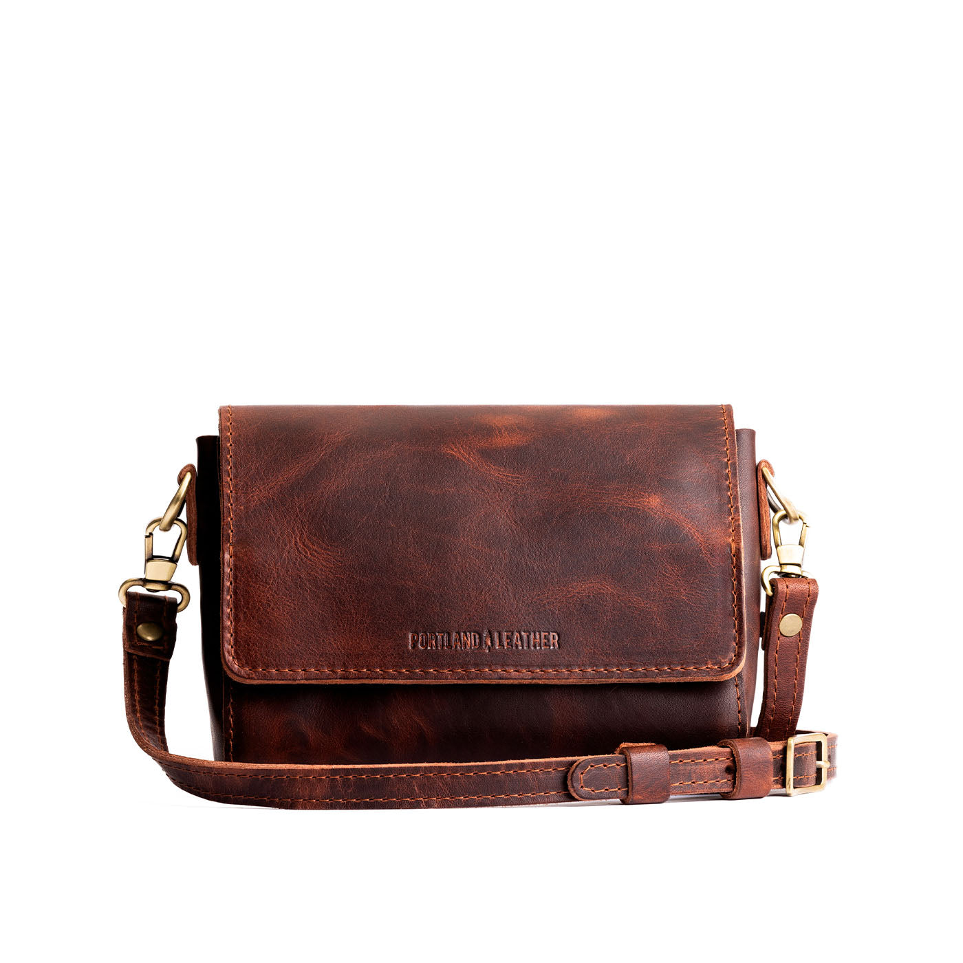 Lava Mini | Small Leather Crossbody Bag with Magnetic Messenger Bag Closure