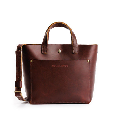 Cognac*Classic | Crossbody tote bag with snap closure and front pocket