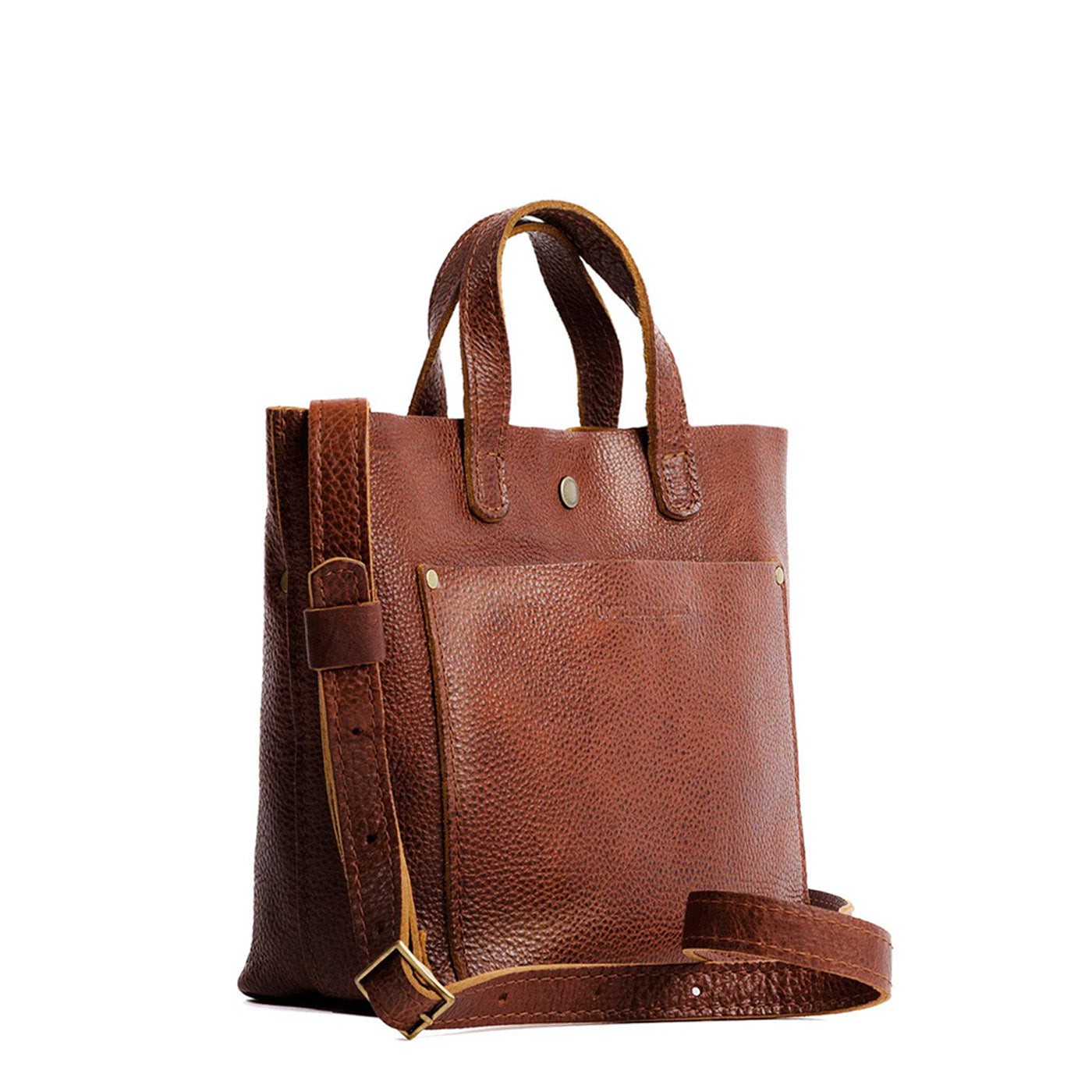 Nutmeg Classic | Crossbody tote bag with snap closure and front pocket