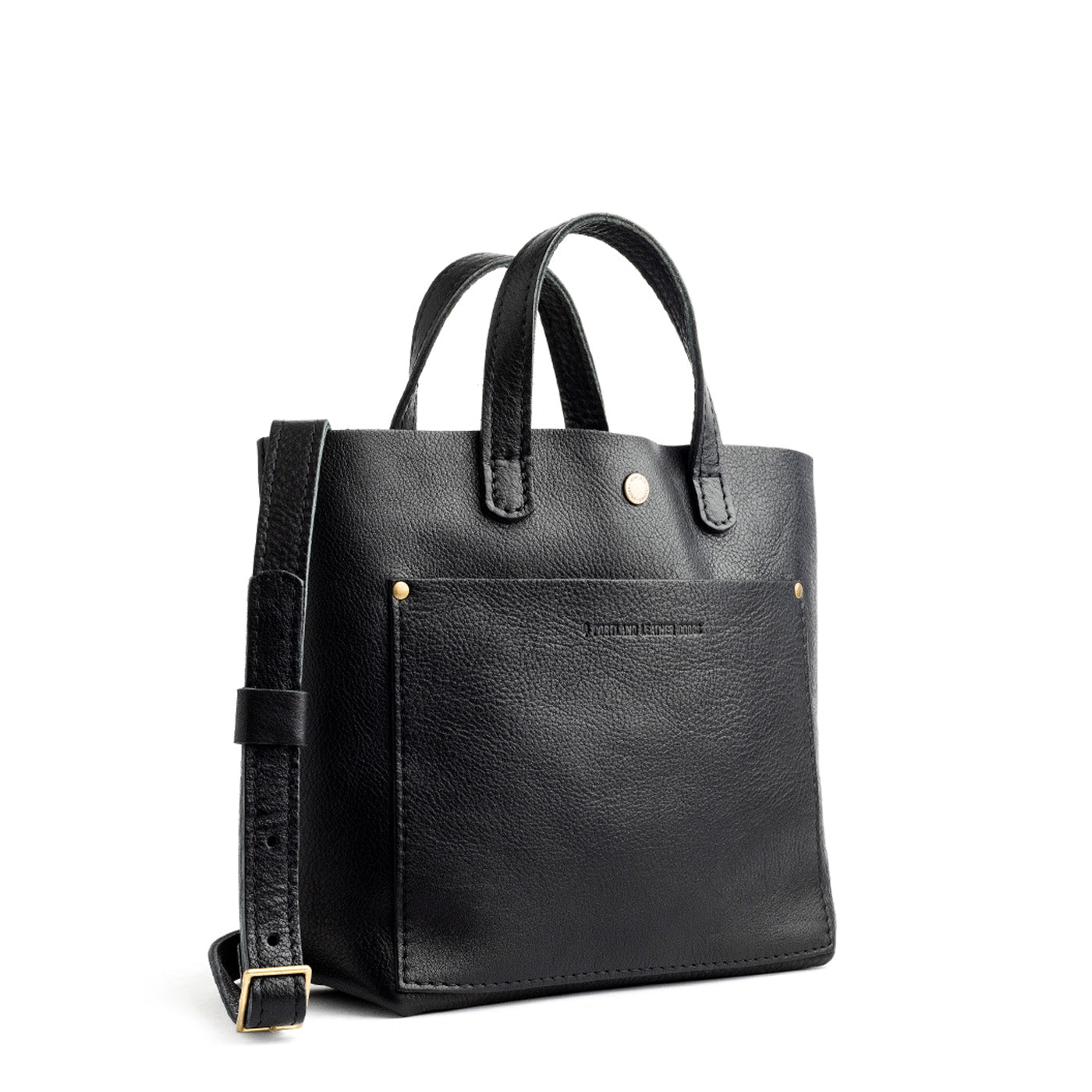 Pebbled--black*Classic | Crossbody tote bag with snap closure and front pocket