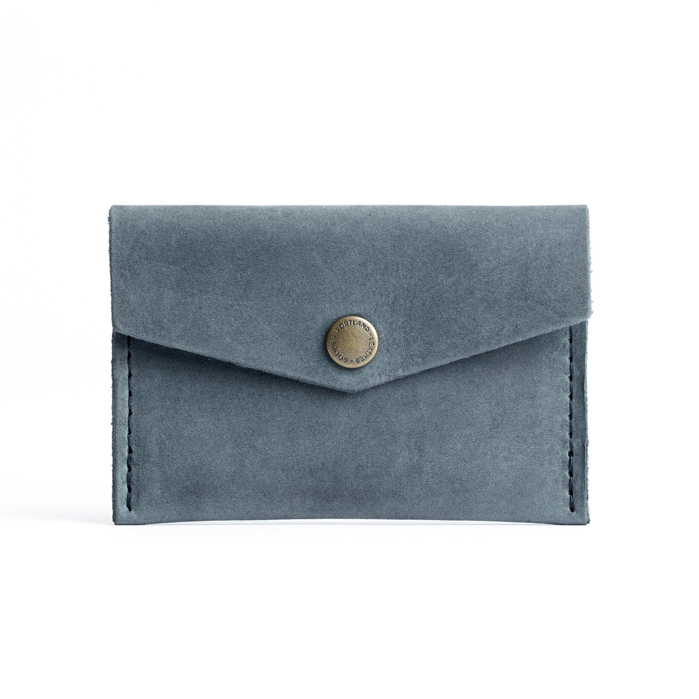 Storm | Small leather envelope card wallet with snap closure