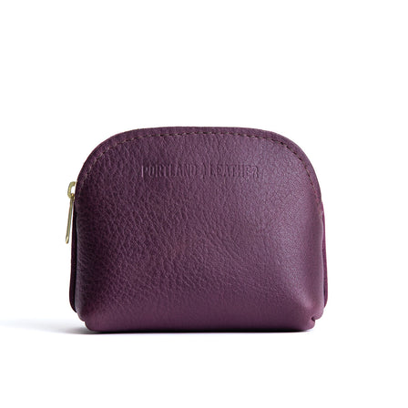 Plum*Mini | Compact leather pouch with top zipper