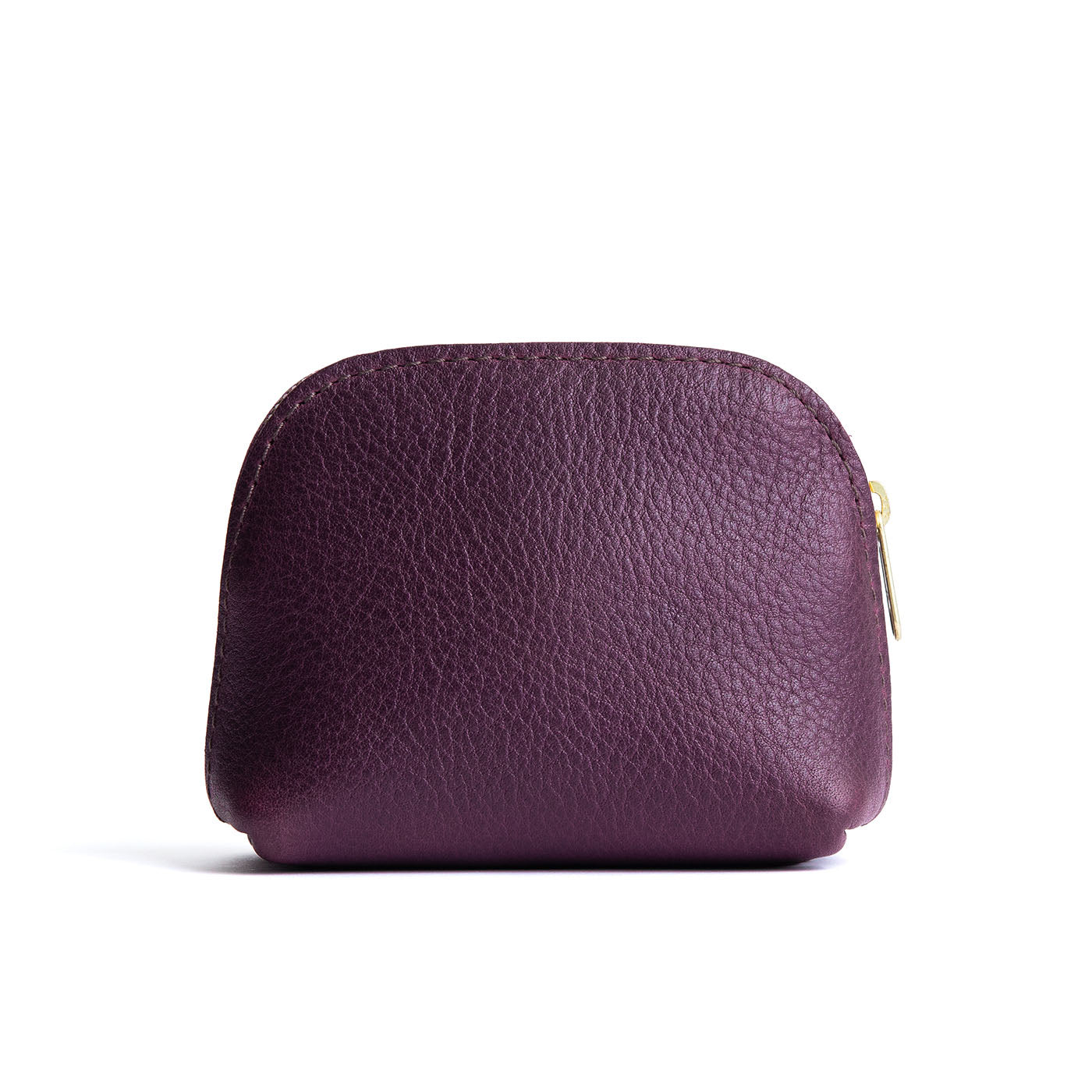 Plum*Mini | Compact leather pouch with top zipper