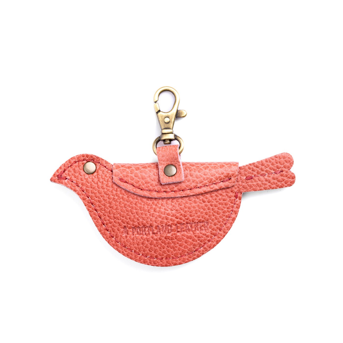 Watermelon | Bird shaped pouch with button closure and lobster clasp