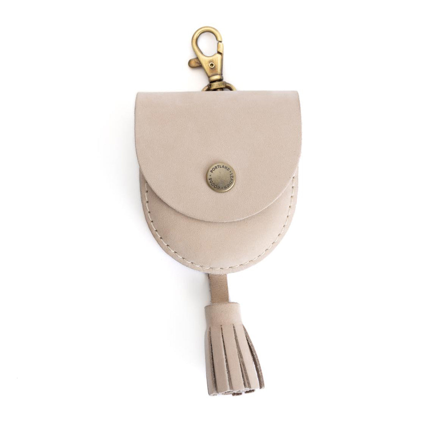 Dragon Bone | U shaped pouch with snap closure, lobster clasp and fringed tassel