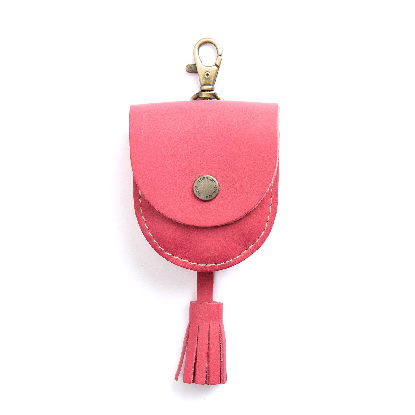 All Color: Tulip | U shaped pouch with snap closure, lobster clasp and fringed tassel