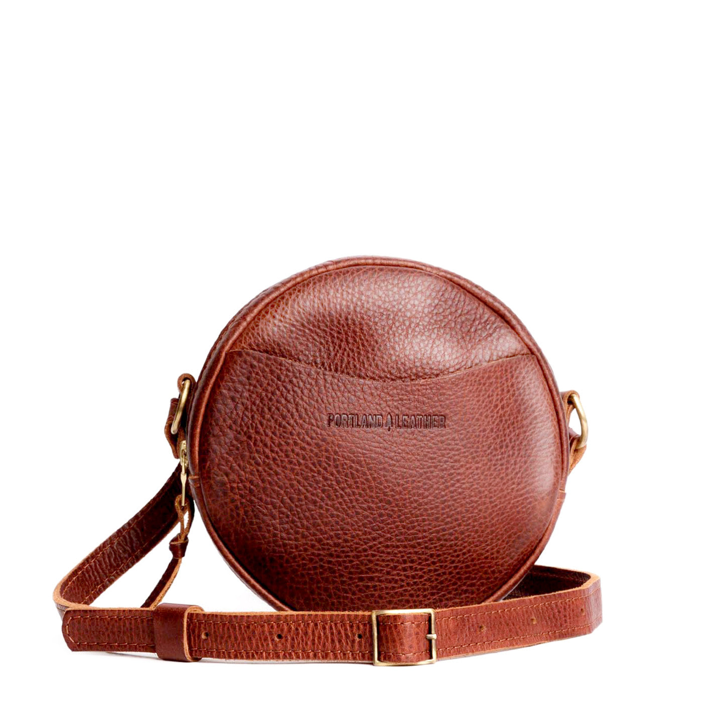 Nutmeg*Small | Circle shaped crossbody bag with top zipper