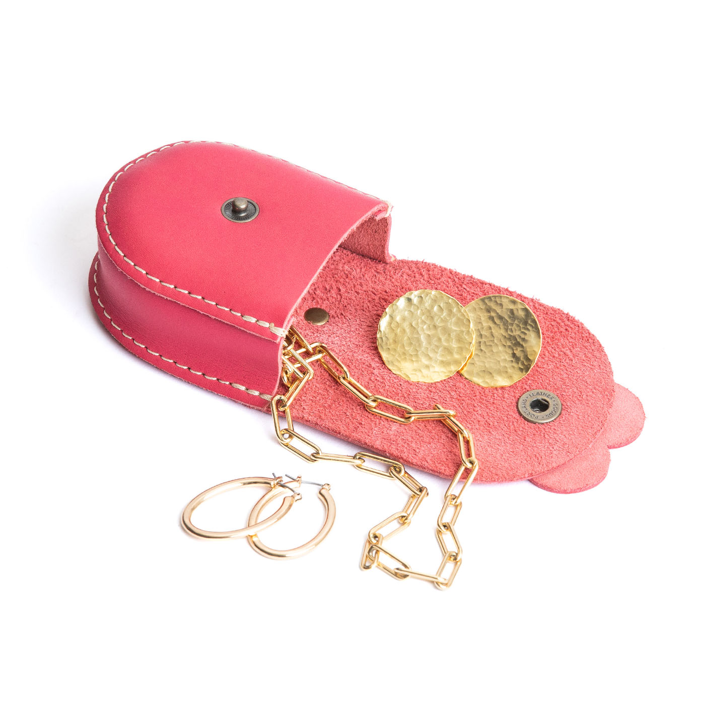 All Color: Tulip | U shaped pouch with leather flower applique