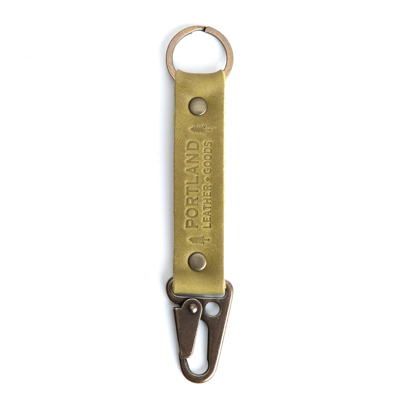 Anjou*Long| leather logo branded keychain 