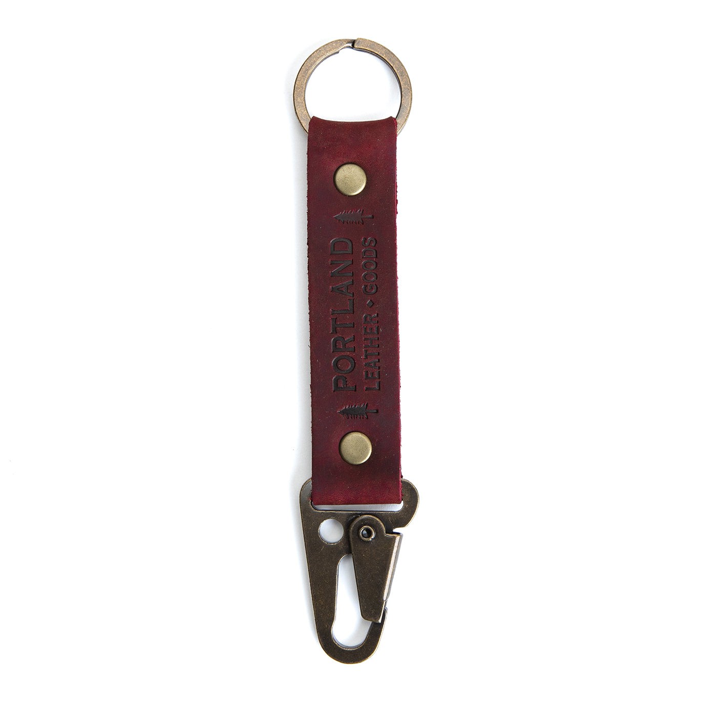 Merlot Long| leather logo branded keychain 