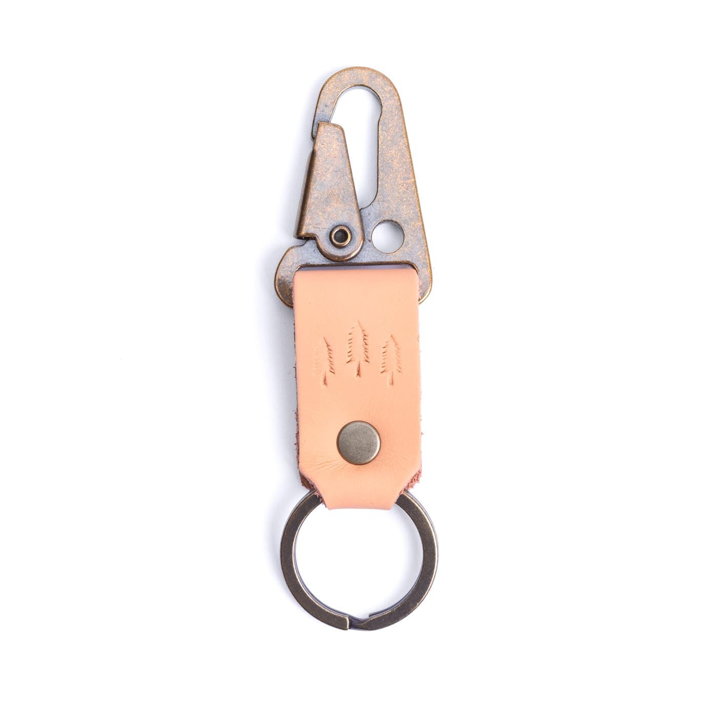 Mamey Short | leather logo branded keychain