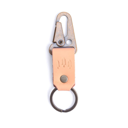 Mamey*Short | leather logo branded keychain