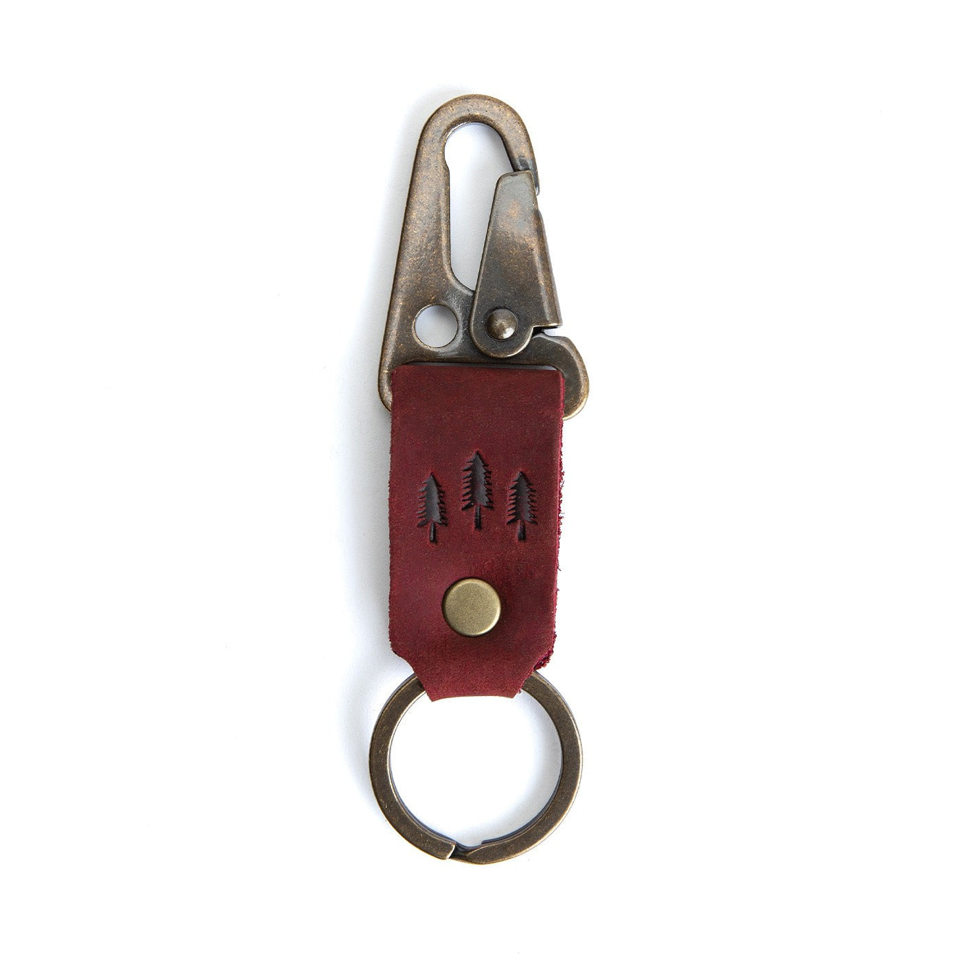 Merlot*Short| leather logo branded keychain 