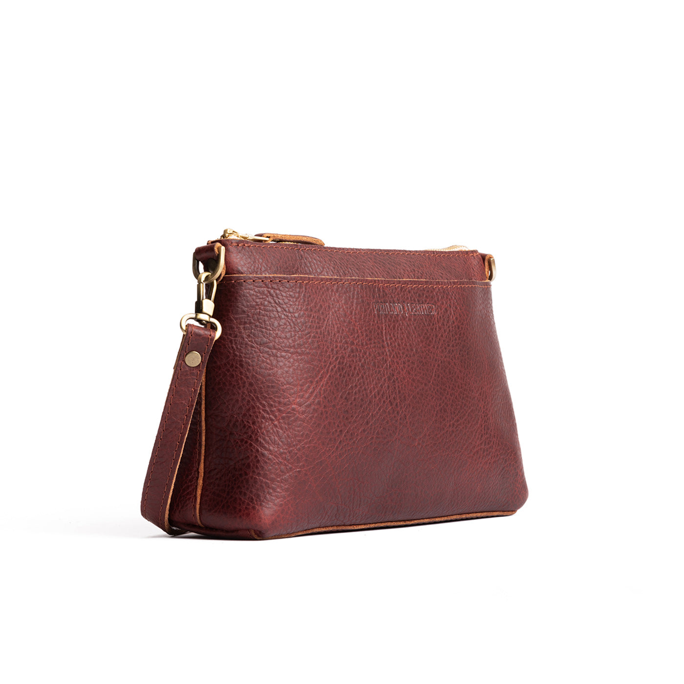 Cinnamon Bear | Zip top petite crossbody bag with detachable strap