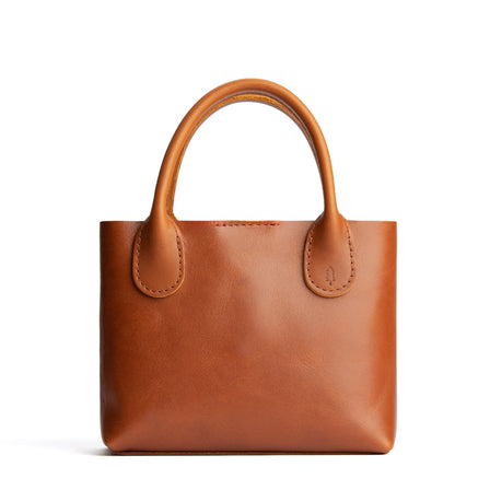 Honey*Small | Petite tote purse with structured leather handles and crossbody strap