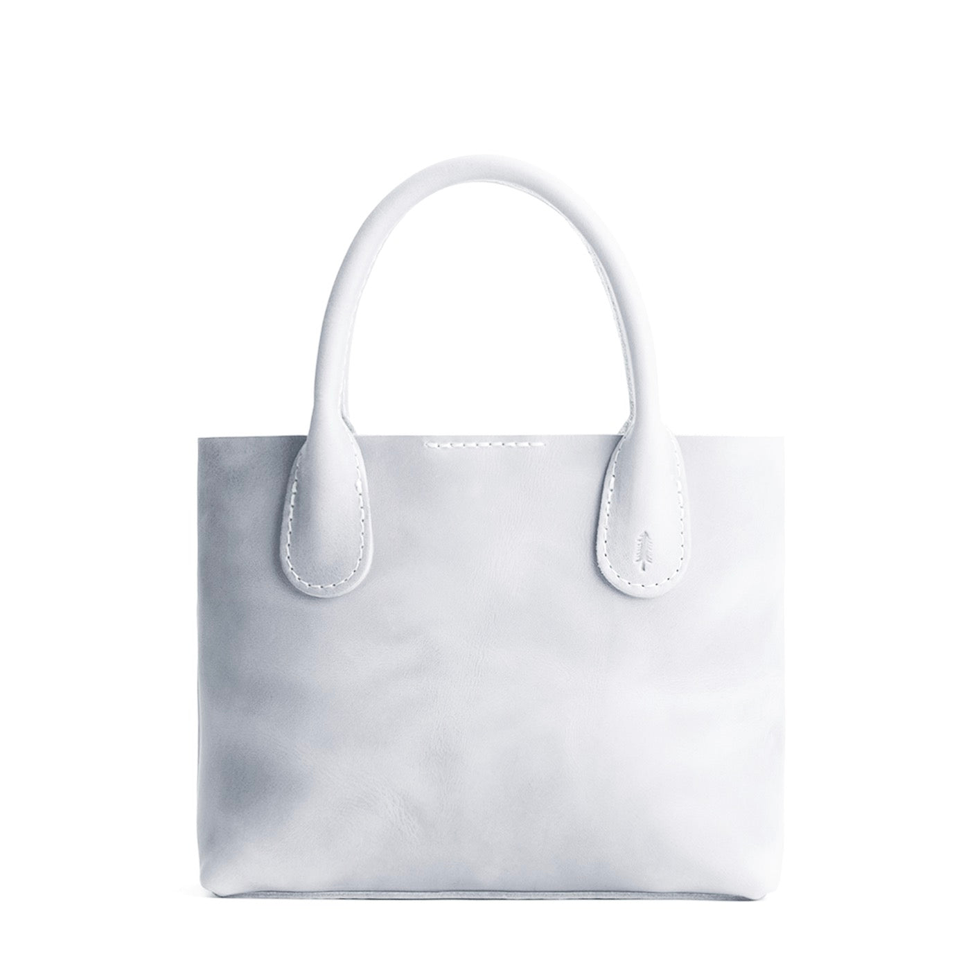 Beluga Small | Petite tote purse with structured leather handles and crossbody strap