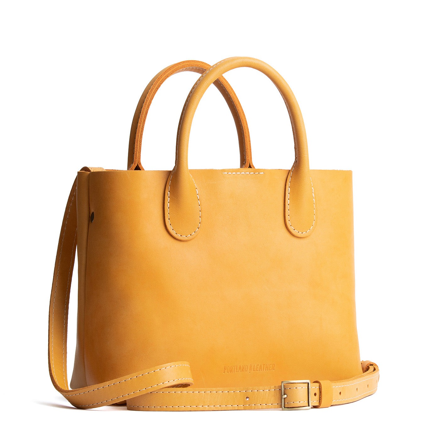 Sunflower*Large | Mid-size tote purse with  structured leather handles and crossbody strap