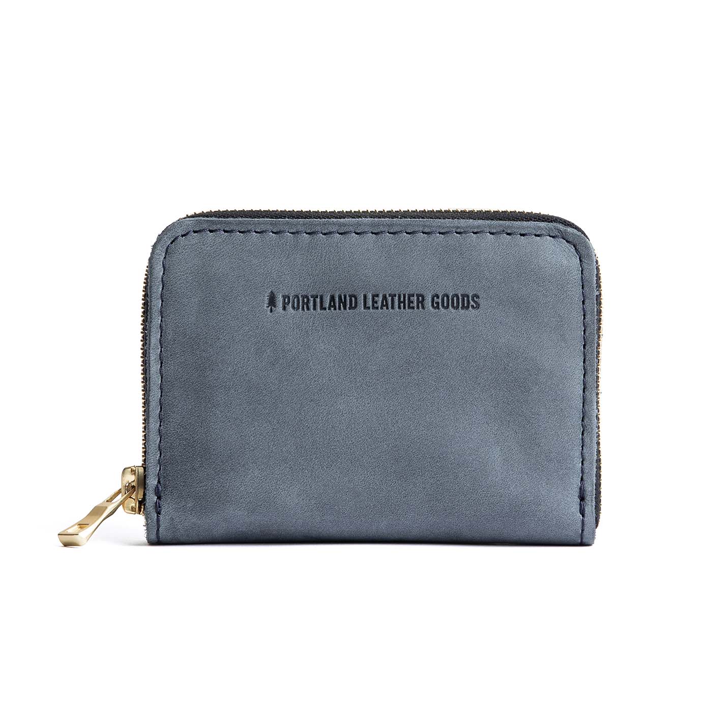 Storm | Small leather wallet with zipper and PLG logo