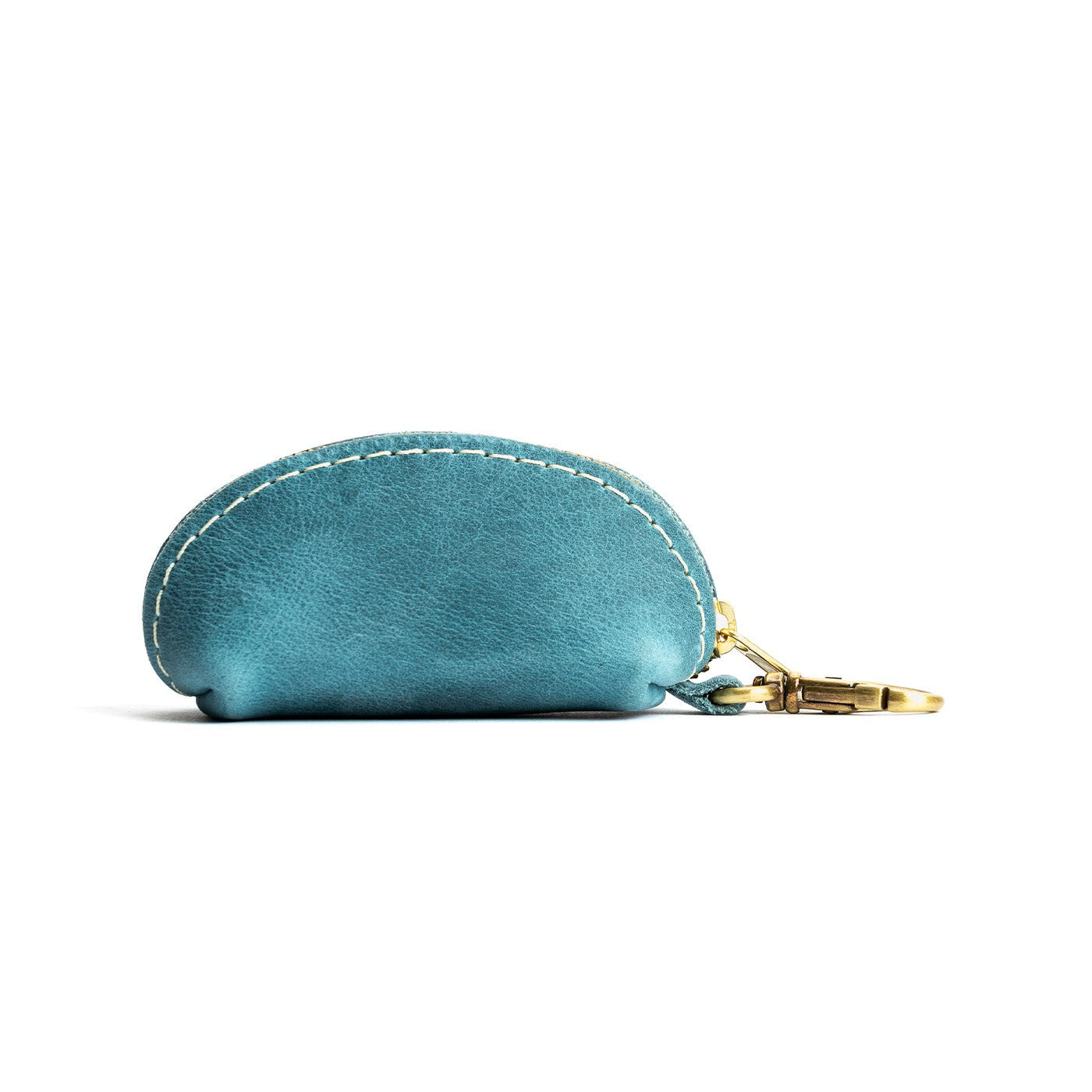 All Color: Aqua | Small taco shaped pouch, swivel lobster clasp